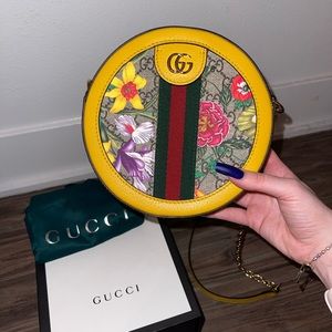 Gucci Flora Ophidia Mini Round Shoulder Bag